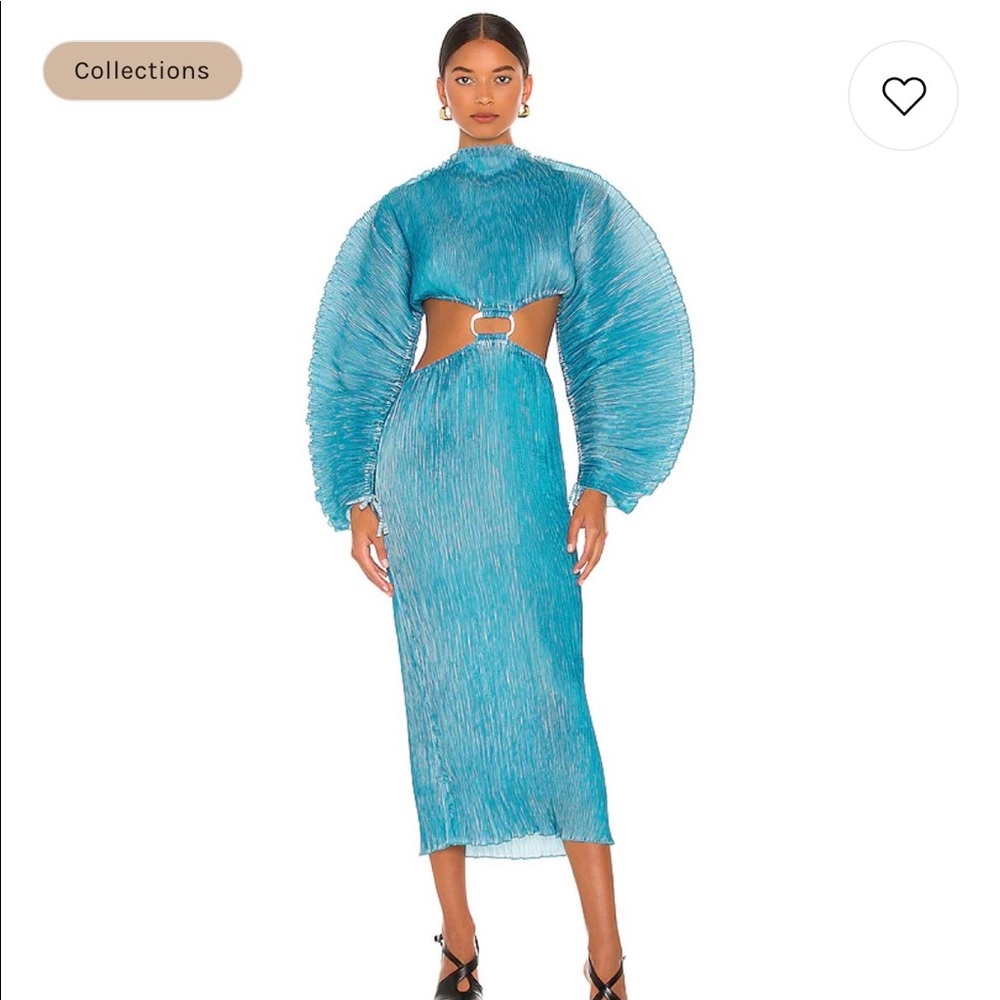CULTGAIA AKILAH DRESS IN CYAN